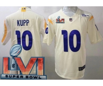 Youth Los Angeles Rams #10 Cooper Kupp Limited Bone 2022 Super Bowl LVI Bound Vapor Jersey