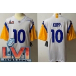 Youth Los Angeles Rams #10 Cooper Kupp Limited White Alternate 2022 Super Bowl LVI Bound Vapor Jersey