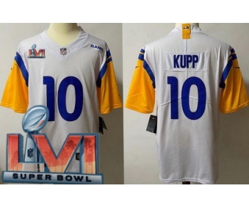 Youth Los Angeles Rams #10 Cooper Kupp Limited White Alternate 2022 Super Bowl LVI Bound Vapor Jersey
