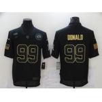 Men's Los Angeles Rams #99 Aaron Donald Black 2020 Salute To Service Stitched NFL Nike Limited Jersey