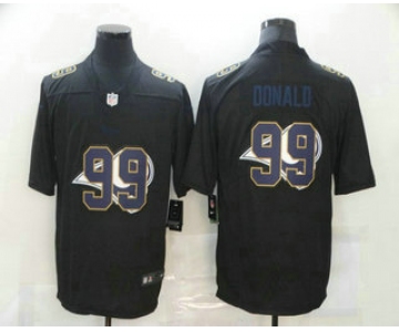 Men's Los Angeles Rams #99 Aaron Donald Black 2020 Shadow Logo Vapor Untouchable Stitched NFL Nike Limited Jersey