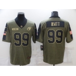 Men's Los Angeles Rams #99 Aaron Donald Nike Olive 2021 Salute To Service Limited Player Jersey