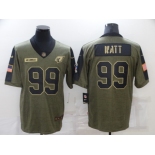 Men's Los Angeles Rams #99 Aaron Donald Nike Olive 2021 Salute To Service Limited Player Jersey