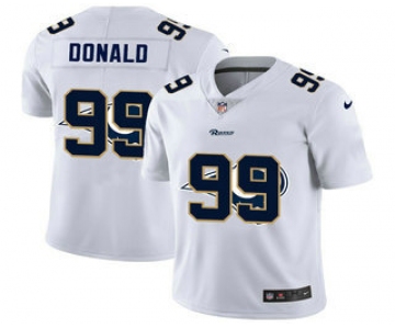 Men's Los Angeles Rams #99 Aaron Donald White 2020 Shadow Logo Vapor Untouchable Stitched NFL Nike Limited Jersey