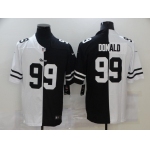 Men's Los Angeles Rams #99 Aaron Donald White Black Peaceful Coexisting 2020 Vapor Untouchable Stitched NFL Nike Limited Jersey