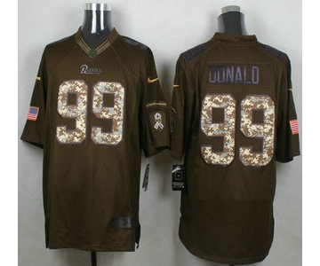 Men's St. Louis Rams #99 Aaron Donald Green Salute to Service 2015 NFL Nike Limited Jersey