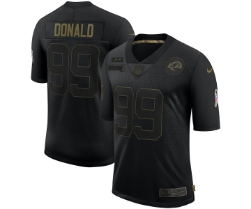 Nike Rams 99 Aaron Donald Black 2020 Salute To Service Limited Jersey