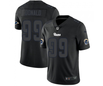 Nike Rams 99 Aaron Donald Black Men's Stitched NFL Limited Rush Impact Jersey