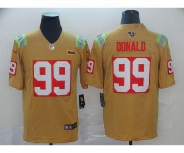 Nike Rams 99 Aaron Donald Gold City Edition Vapor Untouchable Limited Jersey
