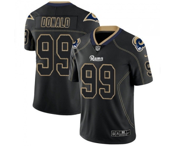 Nike Rams 99 Aaron Donald Lights Out Black Men's Stitched NFL Limited Rush Jersey