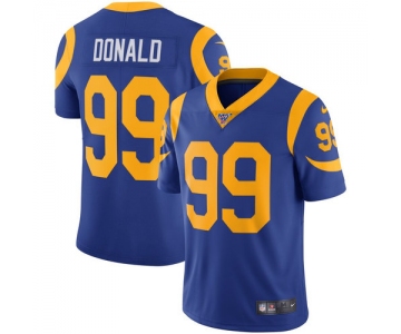 Nike Rams 99 Aaron Donald Royal 100th Season Vapor Untouchable Limited Jersey