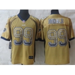 Nike St. Louis Rams #99 Aaron Donald Drift Fashion Gold Elite Jersey