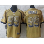 Nike St. Louis Rams #99 Aaron Donald Drift Fashion Gold Elite Jersey