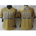 Nike St. Louis Rams #99 Aaron Donald Drift Fashion Gold Womens Jersey