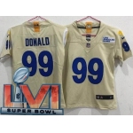 Women's Los Angeles Rams #99 Aaron Donald Limited Bone 2022 Super Bowl LVI Bound Vapor Jersey