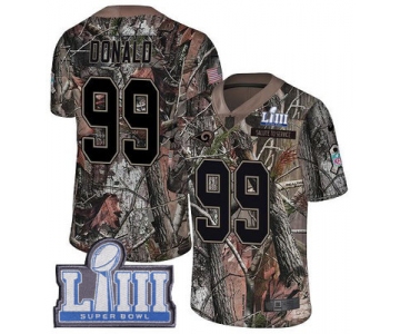 Youth Los Angeles Rams #99 Limited Aaron Donald Camo Nike NFL Rush Realtree Super Bowl LIII Bound Limited Jersey