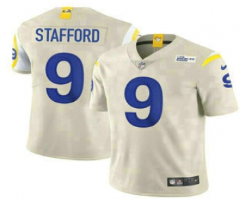 Men's Los Angeles Rams #9 Matthew Stafford Cream 2021 NEW Vapor Untouchable Stitched NFL Nike Limited Jersey