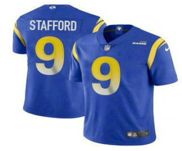 Men's Los Angeles Rams #9 Matthew Stafford Royal Blue 2021 NEW Vapor Untouchable Stitched NFL Nike Limited Jersey