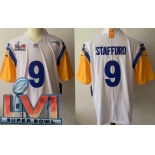 Youth Los Angeles Rams #9 Matthew Stafford Limited White Alternate 2022 Super Bowl LVI Bound Vapor Jersey