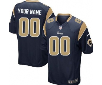 Kids' Nike St. Louis Rams Customized Navy Blue Game Jersey