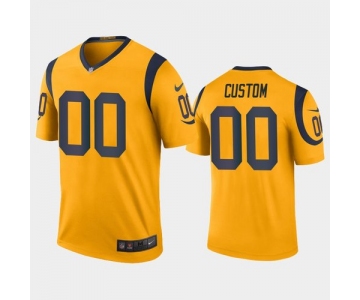 Men's Los Angeles Rams Custom Gold Nike legend color rush Jersey
