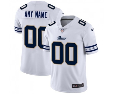 Men's Los Angeles Rams Custom Nike White Team Logo Vapor Limited NFL Jersey