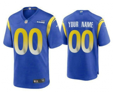 Men's Los Angeles Rams Customized Royal NFL Stitched Limited Jersey