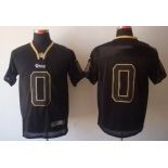 Men's Nike St. Louis Rams Customized Lights Out Black Elite Jersey