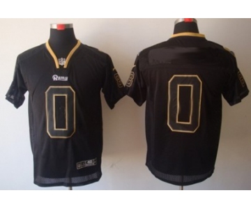 Men's Nike St. Louis Rams Customized Lights Out Black Elite Jersey