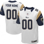 Men's Nike St. Louis Rams Customized White Elite Jersey