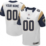 Men's Nike St. Louis Rams Customized White Elite Jersey