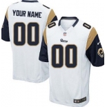 Men's Nike St. Louis Rams Customized White Game Jersey