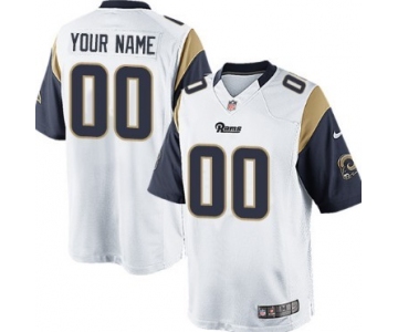 Men's Nike St. Louis Rams Customized White Limited Jersey