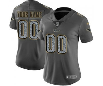 Women's Nike Los Angeles Rams Customized Gray Static Vapor Untouchable Jersey