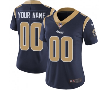 Women's Nike Los Angeles Rams Navy Customized Vapor Untouchable Player Limited NFL Jersey
