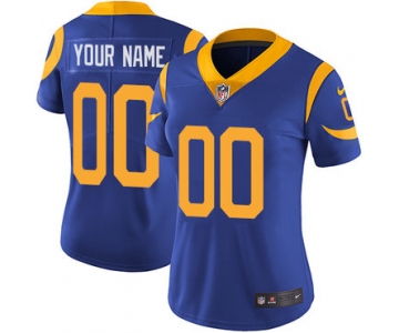 Women's Nike Los Angeles Rams Royal Customized Vapor Untouchable Player Limited NFL Jersey