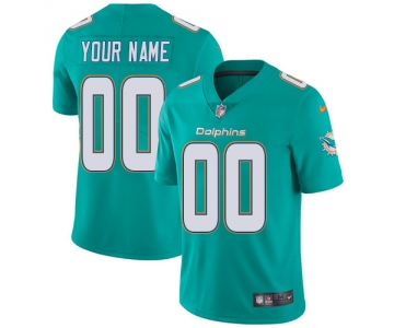 Men's Nike Miami Dolphins Home Aqua Green Stitched Customized Vapor Untouchable Limited NFL Jersey