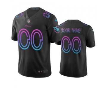Miami Dolphins Custom Black Vapor Limited City Edition NFL Jersey