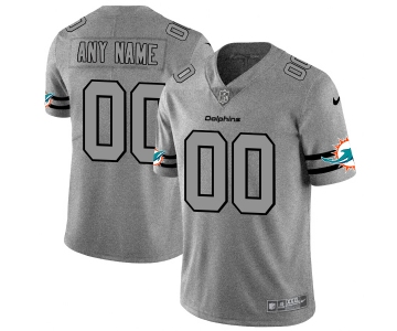 Nike Dolphins Customized 2019 Gray Gridiron Gray Vapor Untouchable Limited Jersey