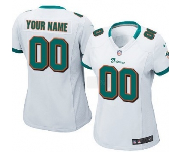 Women's Nike Miami Dolphins Customized White Limited Jersey