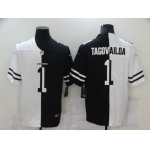 Men's Miami Dolphins #1 Tua Tagovailoa White Black Peaceful Coexisting 2020 Vapor Untouchable Stitched NFL Nike Limited Jersey