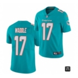 Men Miami Dolphins #17 Jaylen Waddle Aqua 2021 Vapor Untouchable Limited Stitched NFL Jersey
