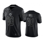 Men's Miami Dolphins #10 Tyreek Hill Black Reflective Limited Stitched Football Jersey
