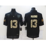 Men's Miami Dolphins #13 Dan Marino Black Camo 2020 Salute To Service Stitched NFL Nike Limited Jersey