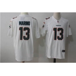 Men's Miami Dolphins #13 Dan Marino Retired White Road Stitched NFL Nike Game Jersey