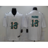 Men's Miami Dolphins #13 Dan Marino White 2020 Shadow Logo Vapor Untouchable Stitched NFL Nike Limited Jersey