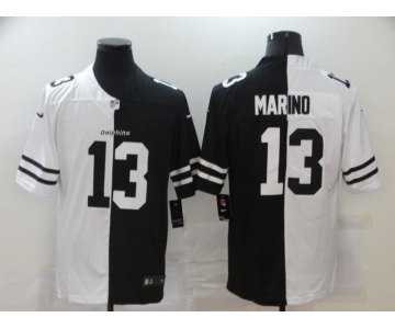 Men's Miami Dolphins #13 Dan Marino White Black Peaceful Coexisting 2020 Vapor Untouchable Stitched NFL Nike Limited Jersey