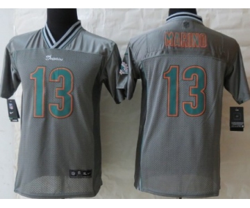 Nike Miami Dolphins #13 Dan Marino 2013 Gray Vapor Kids Jersey