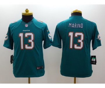 Nike Miami Dolphins #13 Dan Marino 2013 Green Limited Kids Jersey