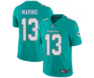 Nike Miami Dolphins #13 Dan Marino Aqua Green Team Color Men's Stitched NFL Vapor Untouchable Limited Jersey
